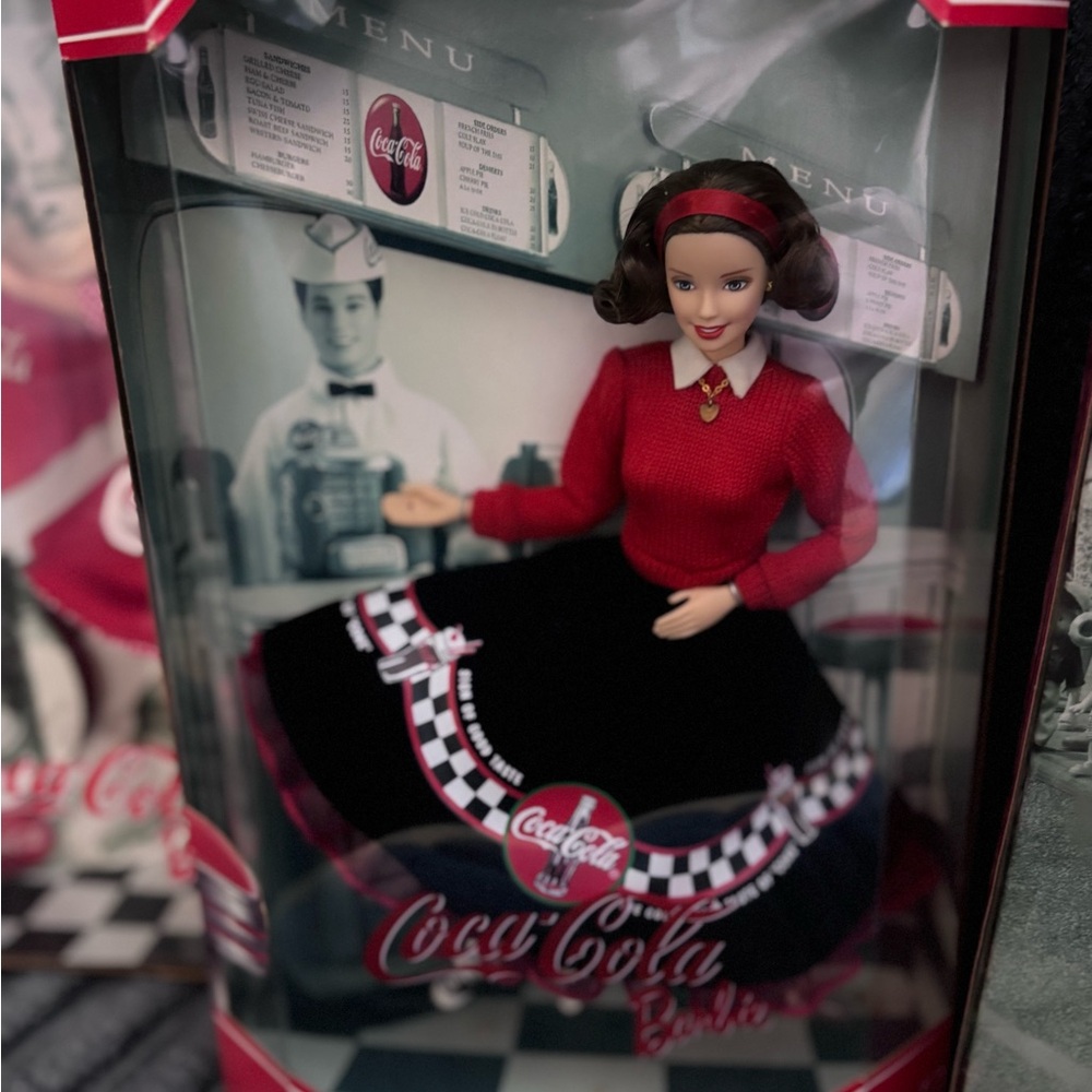 Coca-Cola Collector Doll in Red and Black Ensemble
